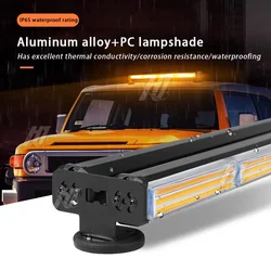 COB Bar Light 4Cell Double Row Car strobe grille Light LED Warning Ceiling Magnetic Bar Lamp Work Light Signal Police 12V 24V