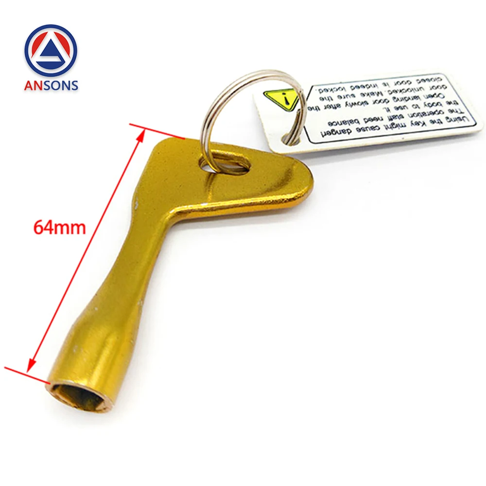 S200 THYSSENKRUPP Thyssen Elevator Triangular Key Golden Hall Door Triangle Key Ansons Elevator Spare Parts