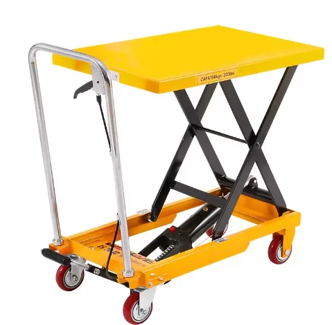 Mobile Hydraulic Lifting Platform Truck Manual Folding Scissor Platform Fixed Elevator Lifting Truck Industrial Workshop