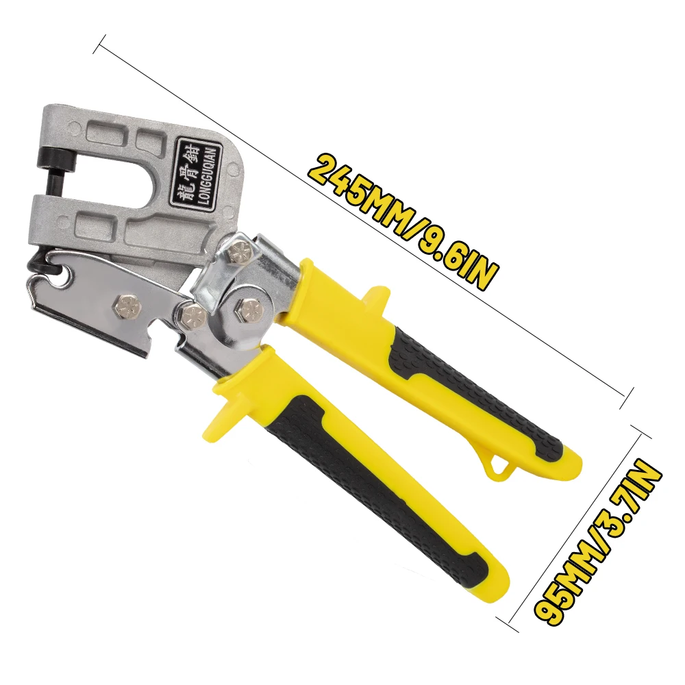 Aluminum Alloy Handle Stud Crimper Double Handed Ceiling Punching Pliers Plaster Drywall Tool for Fastening Metal Studs & Keels