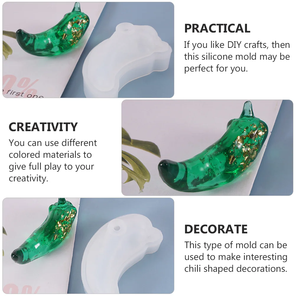 

1Pcs DIY Silicone Mold Chili Shape Craft Tool for Creative Homemade Gifts Easy to Use and Clean Chili DIY Mold