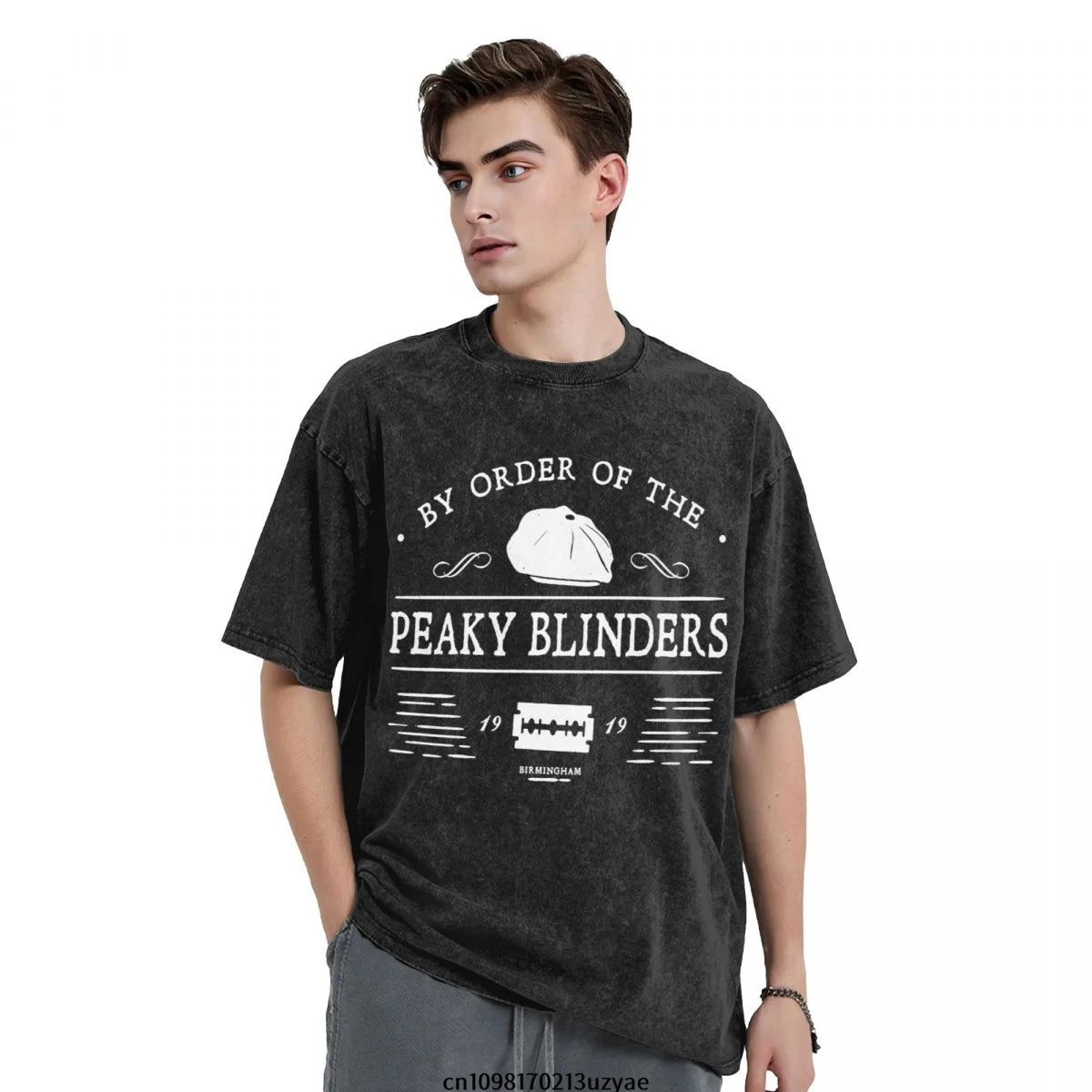

Мужская винтажная хлопковая футболка с короткими рукавами Order Of The Peaky Blinders, летняя футболка в стиле хип-хоп