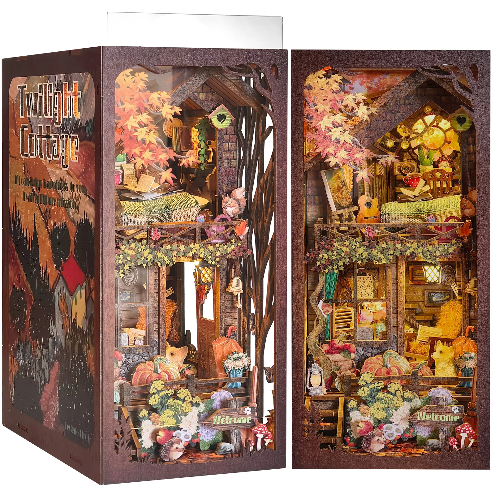 Деревянная 3D головоломка My Home - Книжный уголок с щенком — фото товара