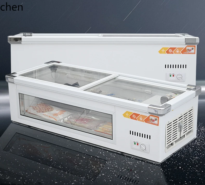 Vetrina refrigerata da tavolo HTT per la conservazione della freschezza e il congelamento del triciclo mobile, spiedini fritti, barbecue