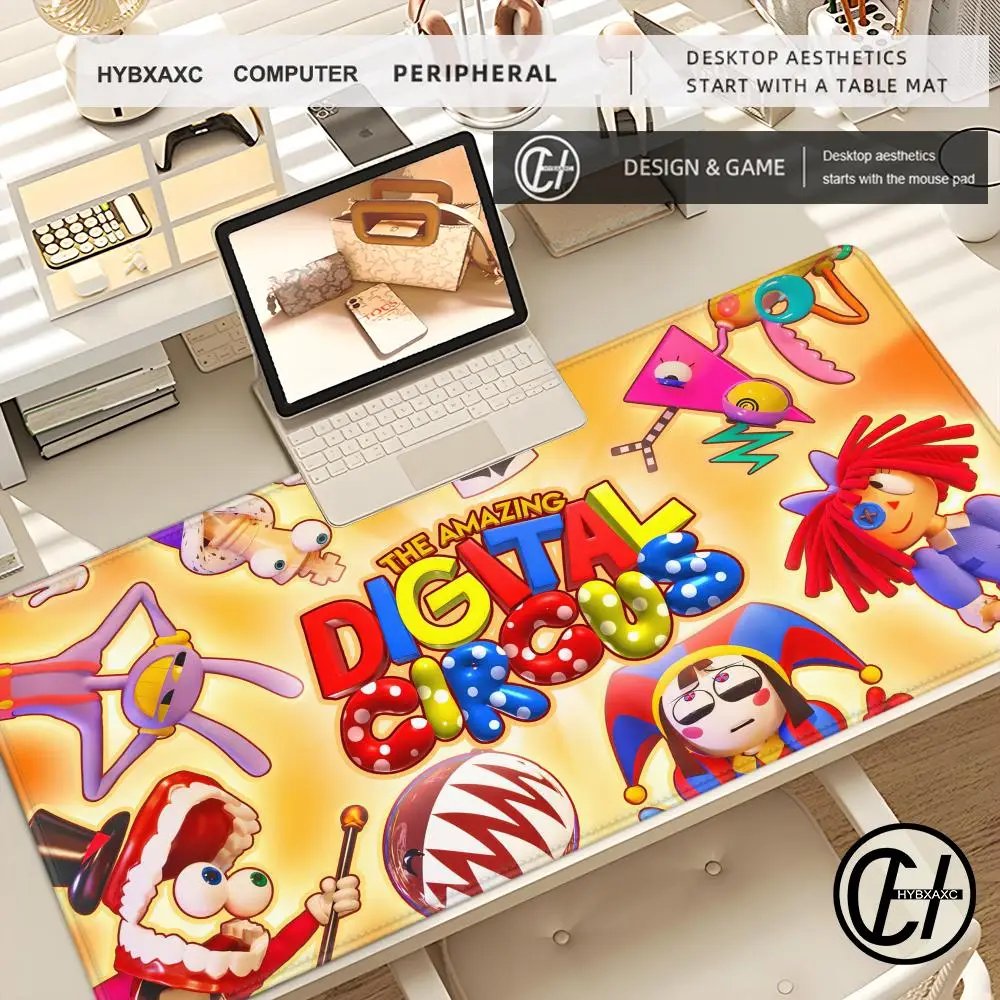 Anime The Amazing D-Digital C-Circus PC Large Keyboard Table Mat Big Mouse Pad Locking Edge Gabinete HYBXAXC Computer Mat Gaming