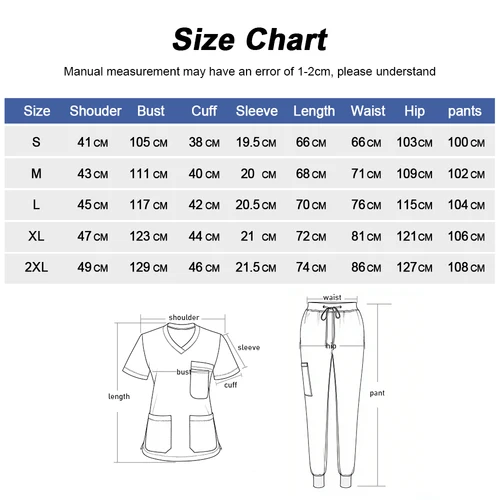 Imagen 2 del producto Conjunto de uniforme médico para mujer, exfoliante de enfermería suave con múltiples bolsillos, ropa de trabajo para enfermera y médico de alta calidad, exfoliante clínico