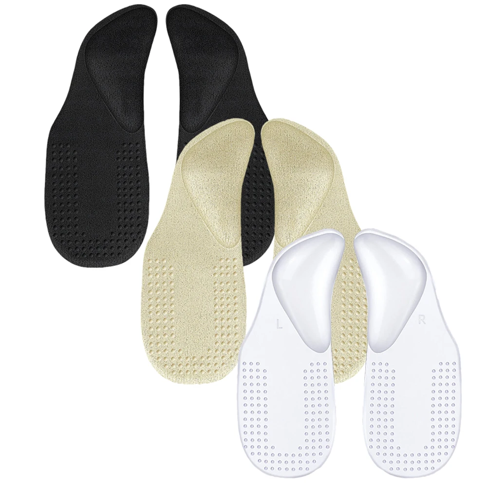 

3 Pairs Heel Pads Insoles Foot Cushions Gel Inserts Women High Heels Arch Support Comfort Reusable Breathable Material Strong