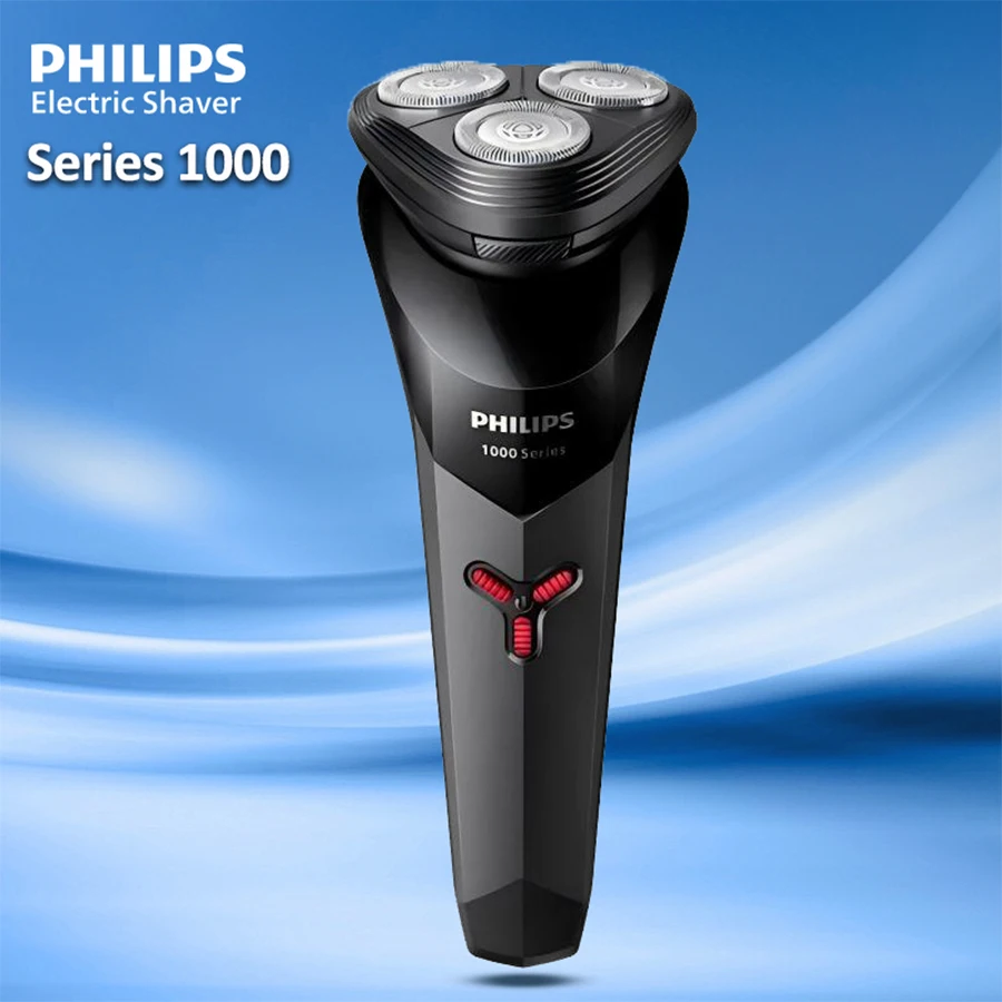 Philipps série 1000 barbeador elétrico seco molhado barbear lâmina tripla cabeça flutuante aparador de barba barbeador elétrico máquina de barbear