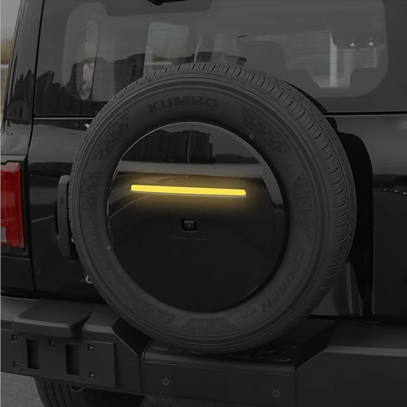 Spare tire reflective strip warning sticker for rear tailgate body only For Great Wall GWM WEY Tank 300 2021 2022 2023 2024