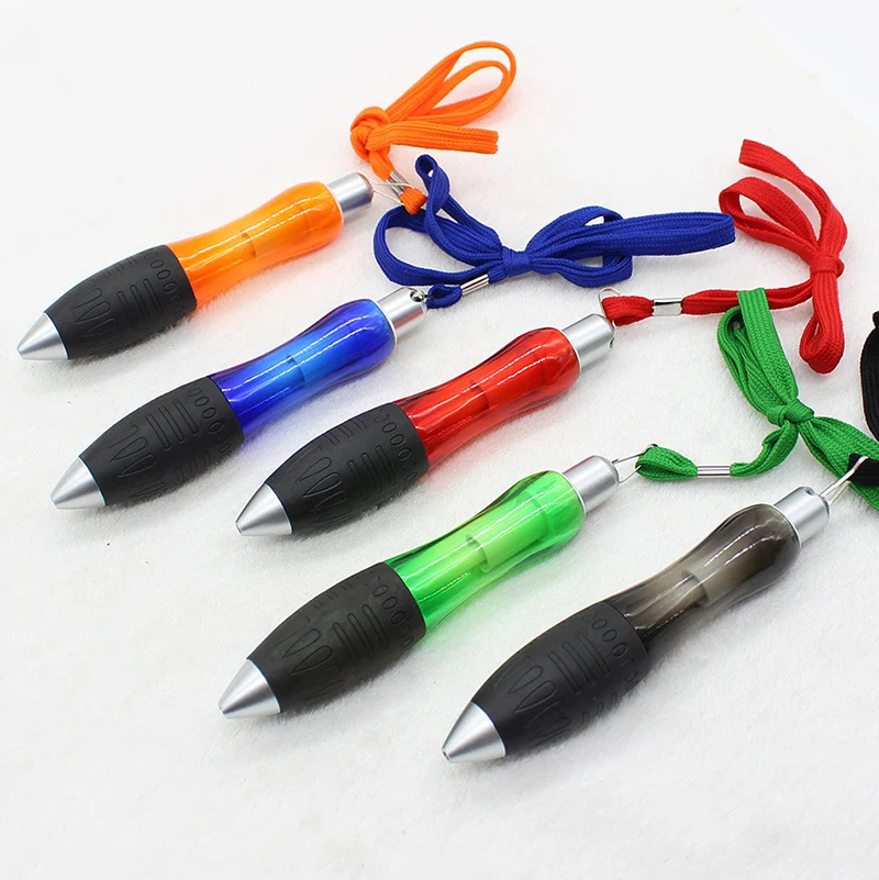 Bolígrafos antipérdida con cordón de cuerda de cuello de seguridad, bolígrafo negro portátil para escribir firmas, suministros escolares de oficina
