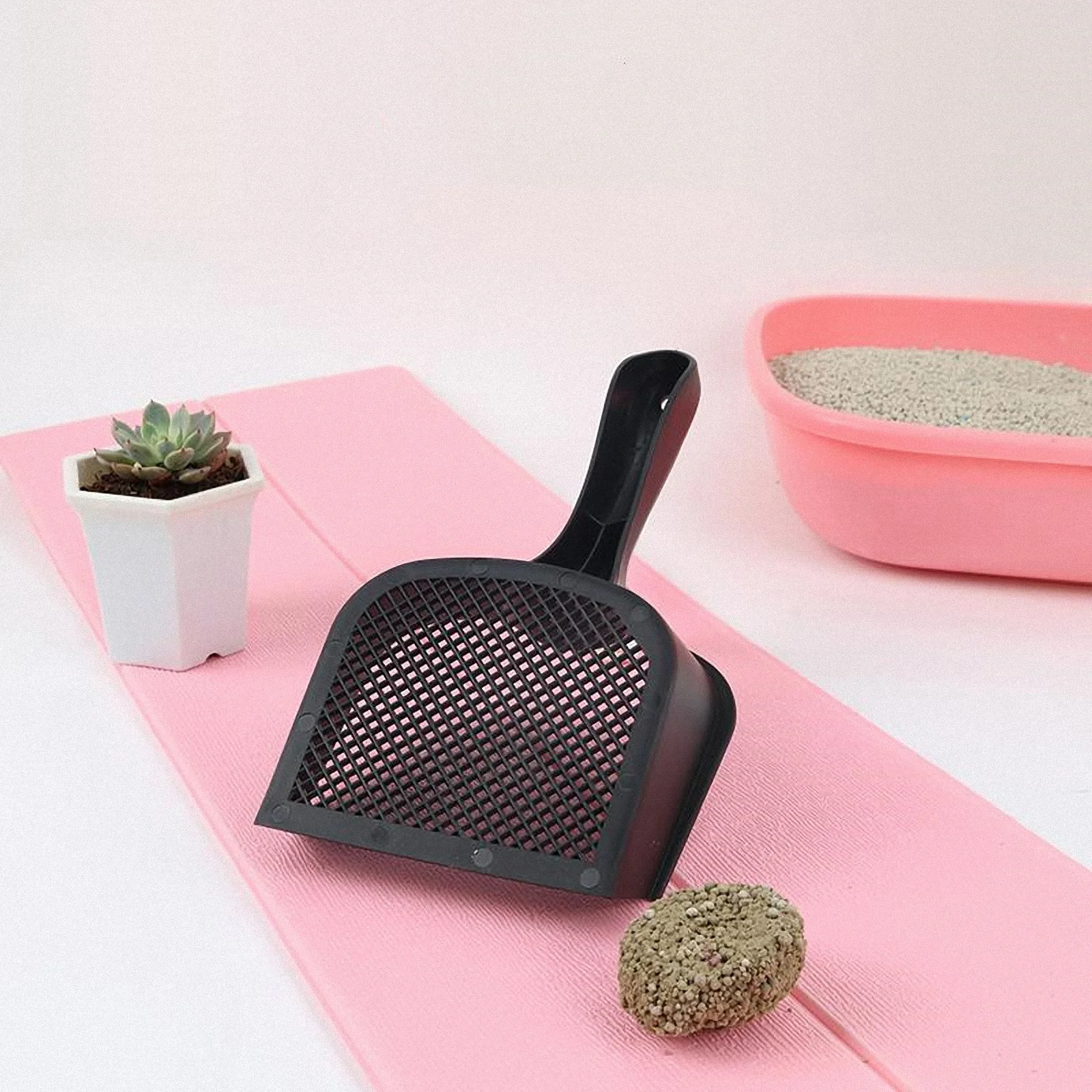 

Cat Litter Scoop Plastic Kitten Sand Waste Shovel Black Easy Tool for Pet Supplies Pet Litter Scoop