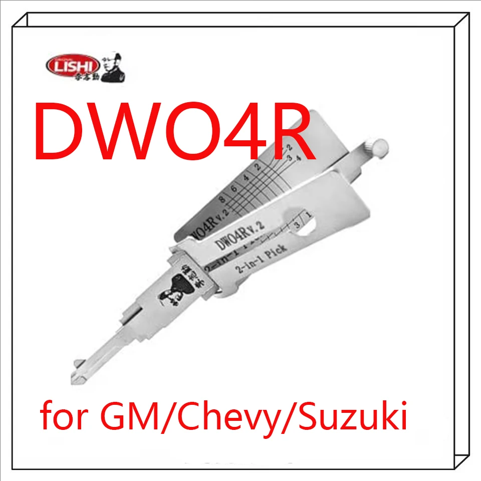 NUEVO 2026 Lishi Herramienta de Cerrajería 2 en 1 (Pick/Decodificador) para GM/Chevy/Suzuki DW04R/DW05R