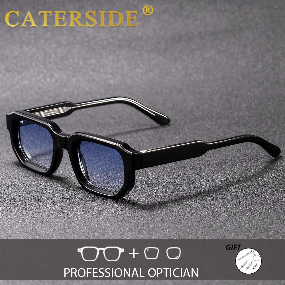 

CATERSIDE новые мужские уличные оптические солнцезащитные очки с квадратными линзами, очки по рецепту, женские деловые праздничные подарки, очки UV400