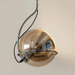 Modern Glass Pendant Light For Dinning Living Room Iron Light Luxury Creative Home Decor Office Study Bedroom Hanging Lamp E27