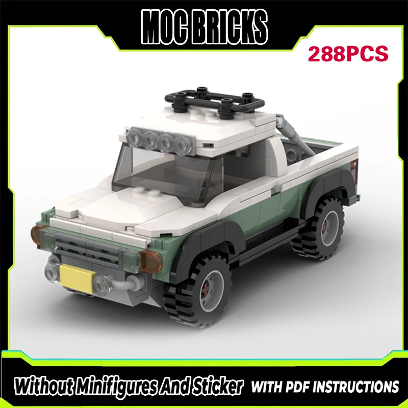 

City Car Model MOC Building Bricks Light Freight Pickup Truck Modular Technology Gifts Holiday Assemble Children Toys Suit