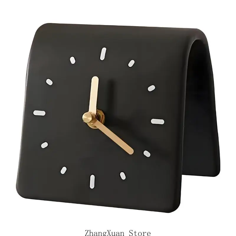 Small Table Clock Shelf Desk Clock Silents No Ticking Analog Clock Home Decors for Fireplaces Mantels,Desktop,Countertop 3XUF