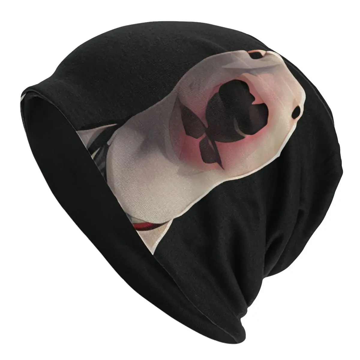 

Big Dog Face Bull Terrier Unisex Bonnet Thin Windproof Double Layer Hats For Men Women