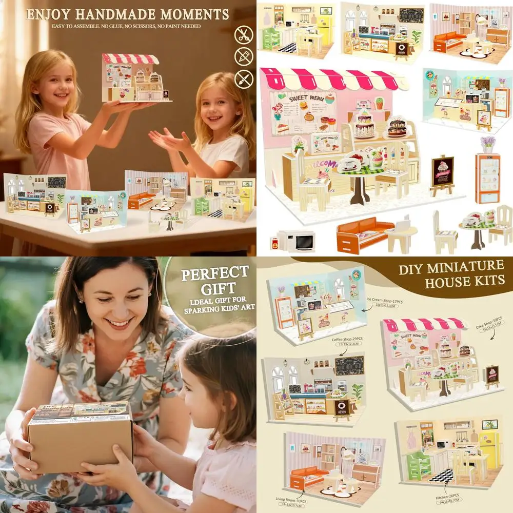 

Набор для сборки миниатюрного домика своими руками для взрослых - постройте свой собственный крошечный домик с мебелью и праздничными украшениями