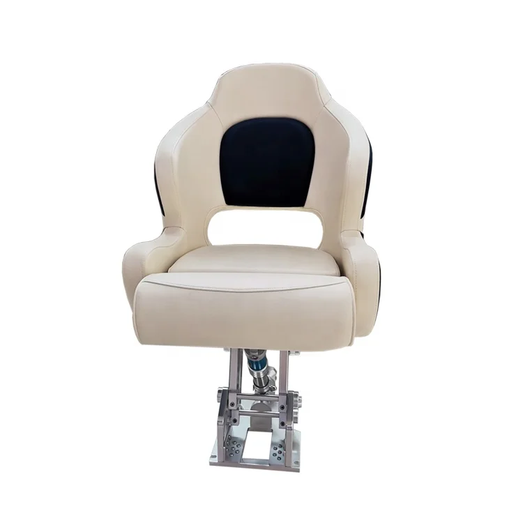 Airow auto Boat Accessory Standard Pilot Chair Seat with Adjustable Height Pedestal White Aluminum Xinxing