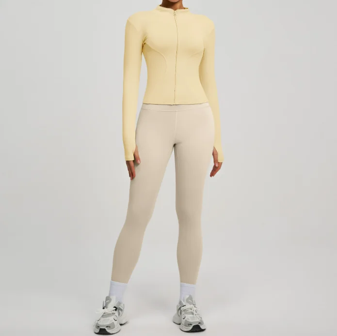 Quick Dry Breathable Women High Stretch Sport Set High Waist Butt Lift 2Pcs Gym Yoga Running Tracksuit