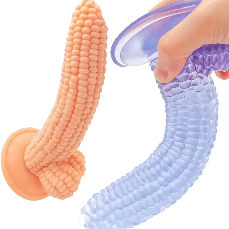 Corn Silicone Real Dildo Anal Plug With Suction Cup Vegetables Dildo Sex Toys For Women Vagina G-Spot Massage Masturbator  Good