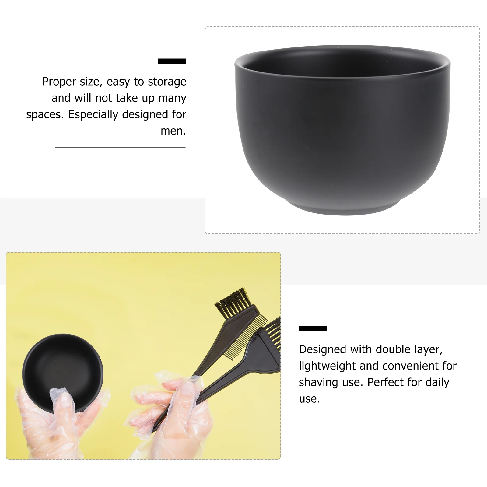 Miska ze stali nierdzewnej, dwuwarstwowa, do mycia twarzy mydłem do golenia dla mężczyzn, do użytku domowego, w salonie fryzjerskim lub barberskim, miseczki do golenia dla mężczyzn.