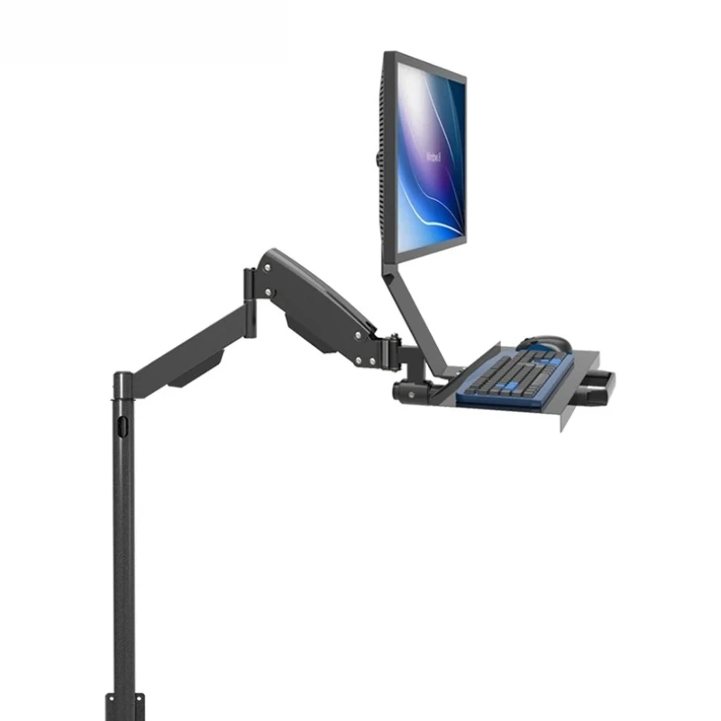 

Gas Spring Arm Full Motion Customized Keyboard Monitor Holder Floor Stand Wall Side Mount Stand Working Monitor Mount Arm