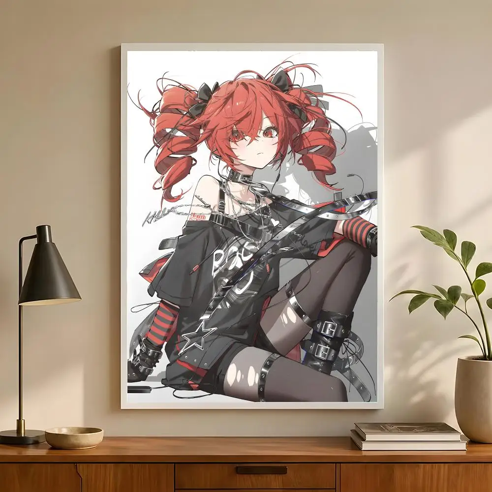 Teto Character Vocaloid Kasane Teto Poster Large Wall Mural Art Print for Living Room Home Decor and Present Ideas