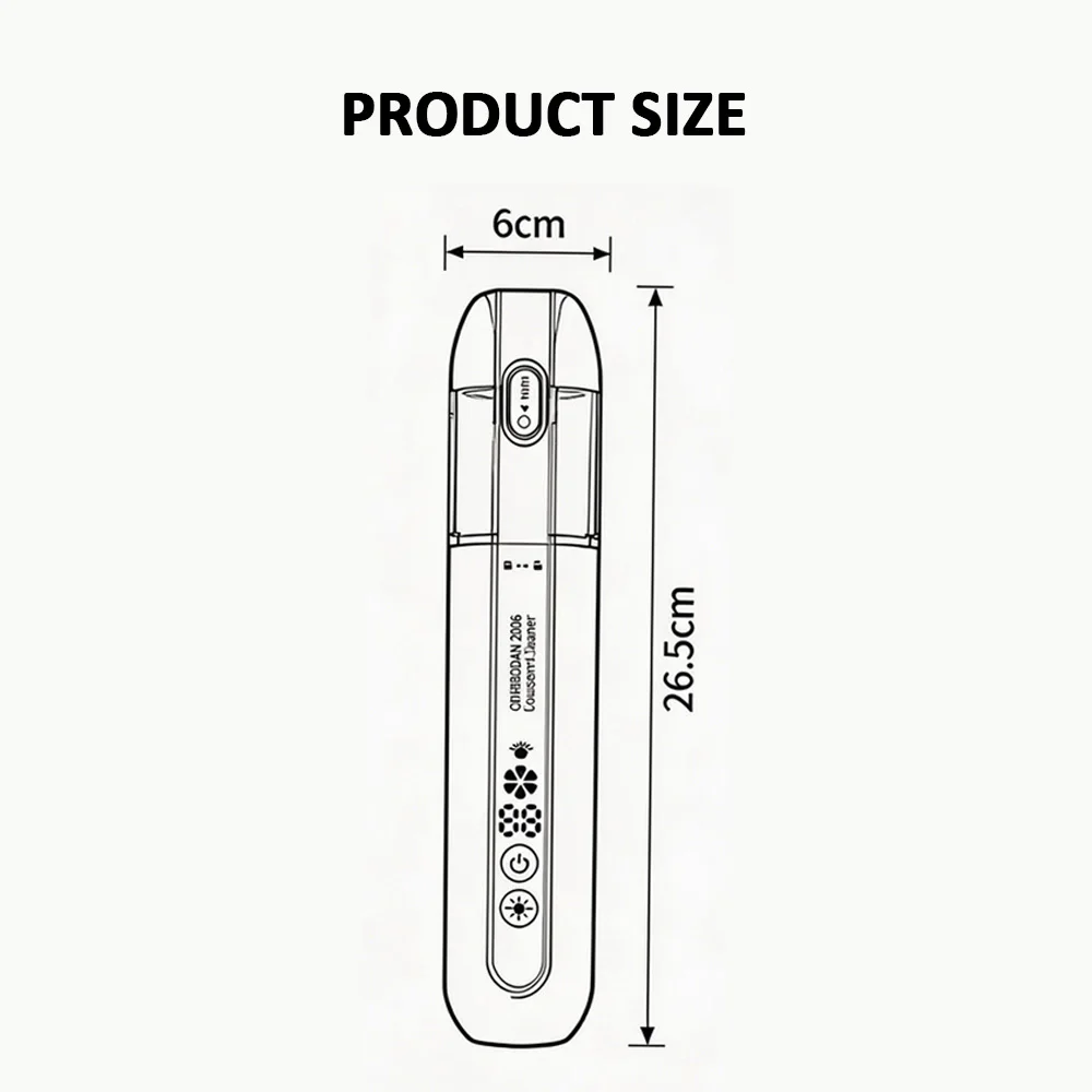 Car Vacuum Cleaner With Brushless Motor Lighting Handheld Vacuum Portable Cordless Compressed Air Duster For Car Home Office