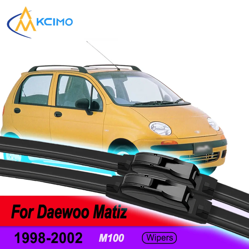 

2PCS All-Season Wiper Blades for Daewoo Matiz M100 1998-2002 Anti-Vibration OEM Front Windshield Set 2002 2001 2000 1999 1998