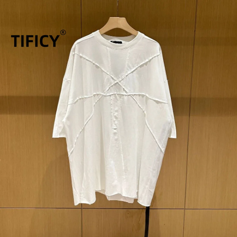 

Футболки High Street Ro Style, винтажные футболки с короткими рукавами, мужские топы со свободной лентой, футболки с короткими рукавами