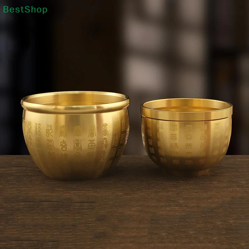 ♥ ♥ ♥ Messing Hundert Segen Tasse, Wohnzimmer Büro Altar Dekoration vor dem Buddha