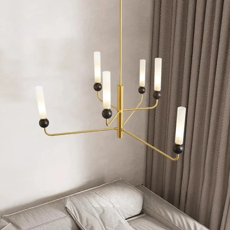 

SANDYHA Versatile Nordic Wooden Pendant Chandelier Modern Design for Living Room Dining Room Kitchen Island Multi-Scene Lighting