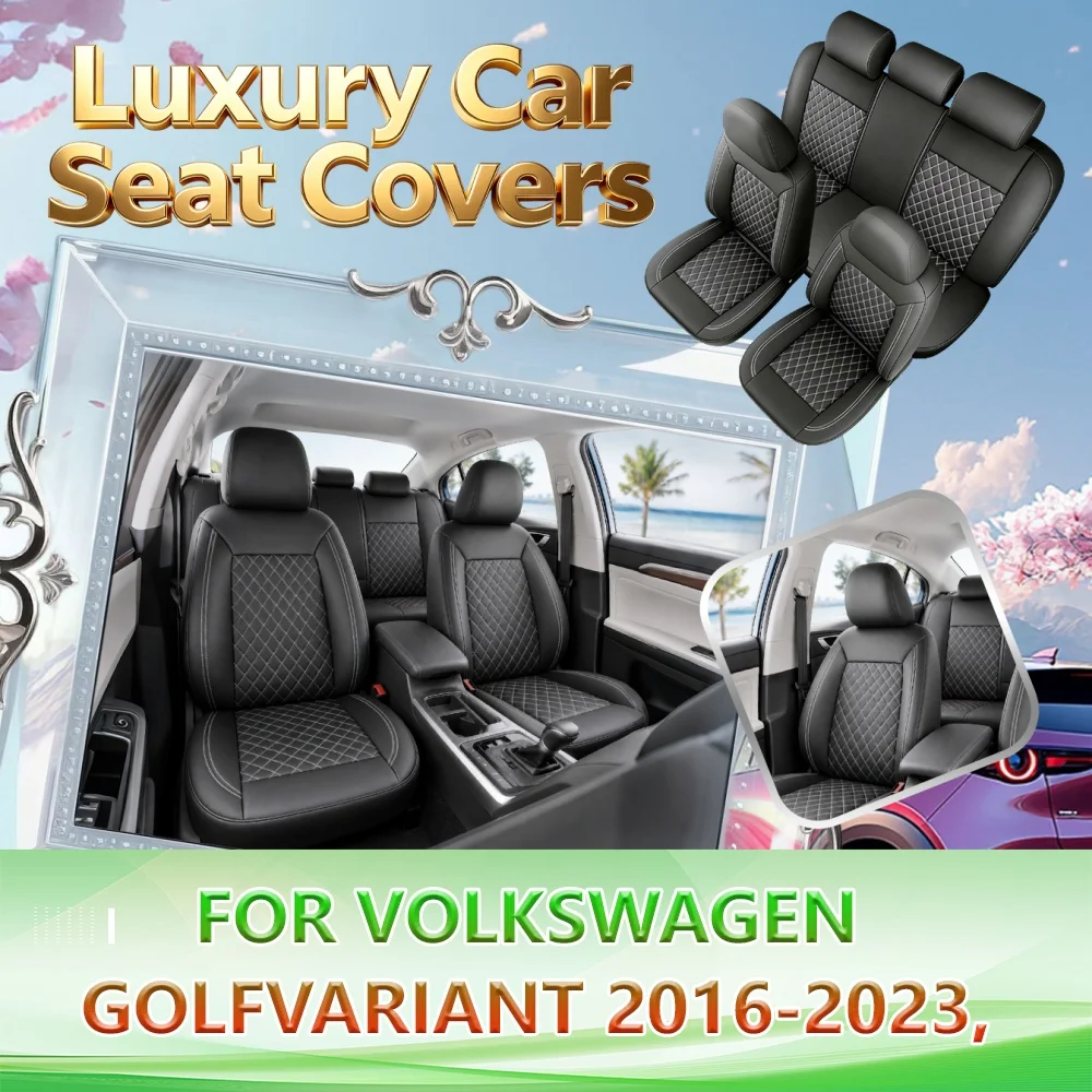 For Volkswagen GolfVariant 2016-2023 High-grade quilting texture universal car seat cover, suitable for all seasons