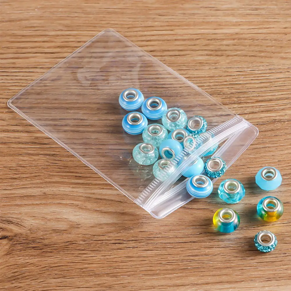 100Pcs New PVC Plastic Self Sealing Bag Dustproof Transparent Zip Lock Bags Reclosable Jewelry Bag Bracelet Ring