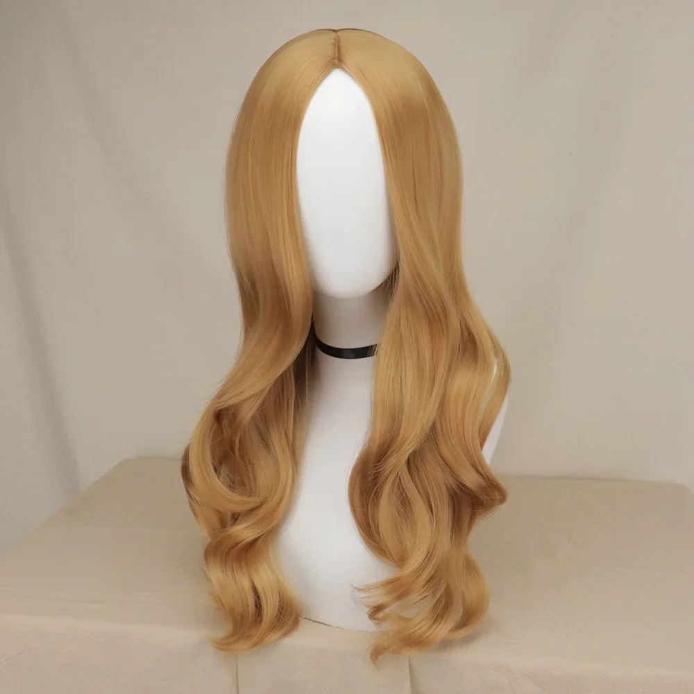 M3GAN Cosplay Costume Wig AI Doll Robots Megan Long Hair Heat Resistant Synthetic Halloween Role Play Wig + Free Wig Cap