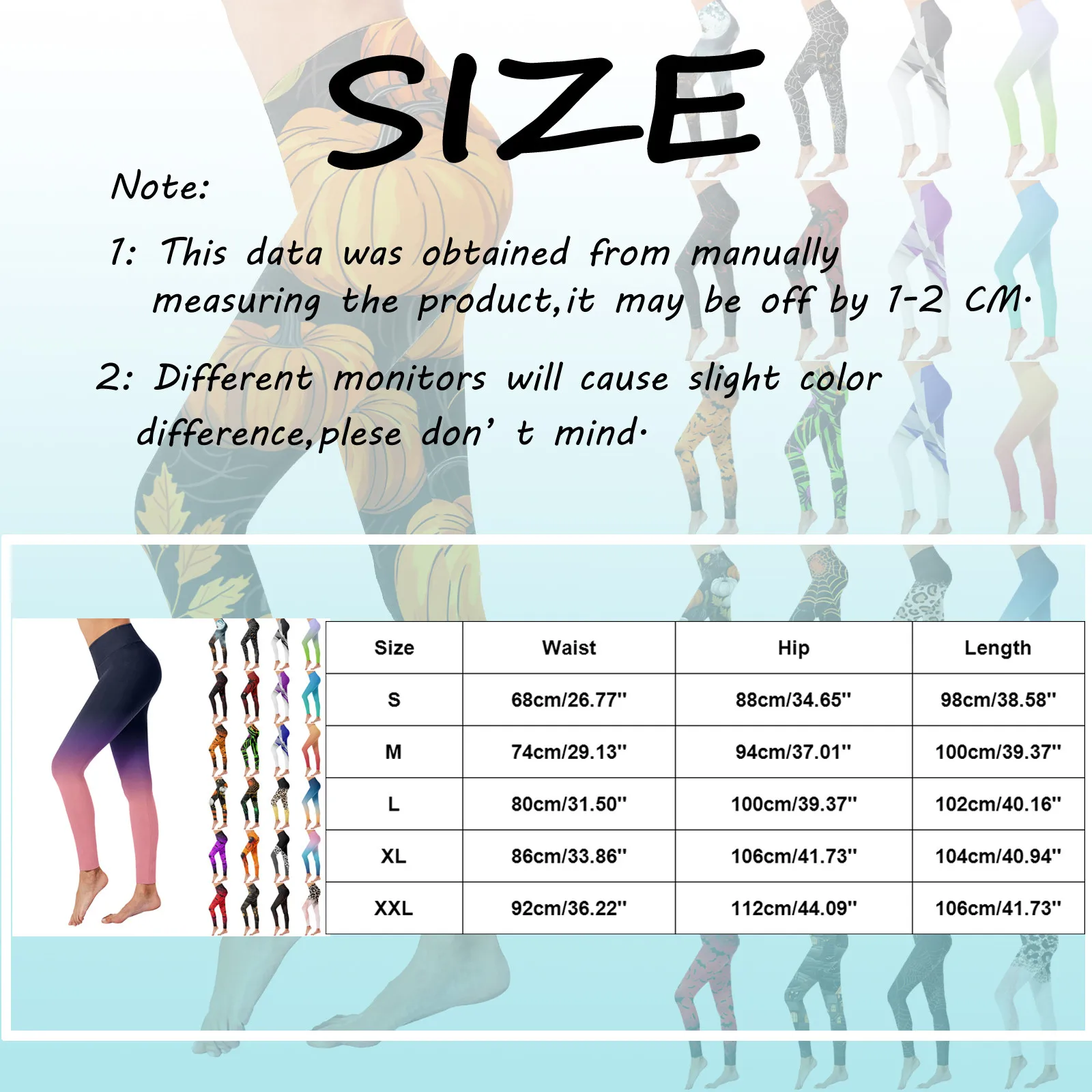 Frauen Halloween Print Leggings hohe Taille Hosen für Frauen Yoga Running Fitness Hosen Damen Gradient Fledermaus Grafik Leggings