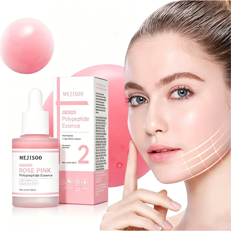 Pink Rose Peptide Serum Niacinamide Balance Uneven Skin Tone Gentle Hydrating Daily Facial Skin Care