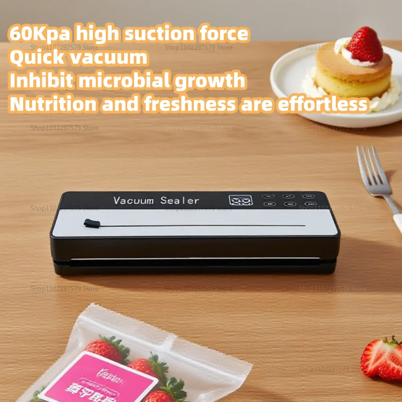 강력한 흡입력을 갖춘 진공 밀봉기, 신선 보관을 위한 식품 보호 도구, 가정용 주방을 위한 간편한 작동 밀봉 시스템