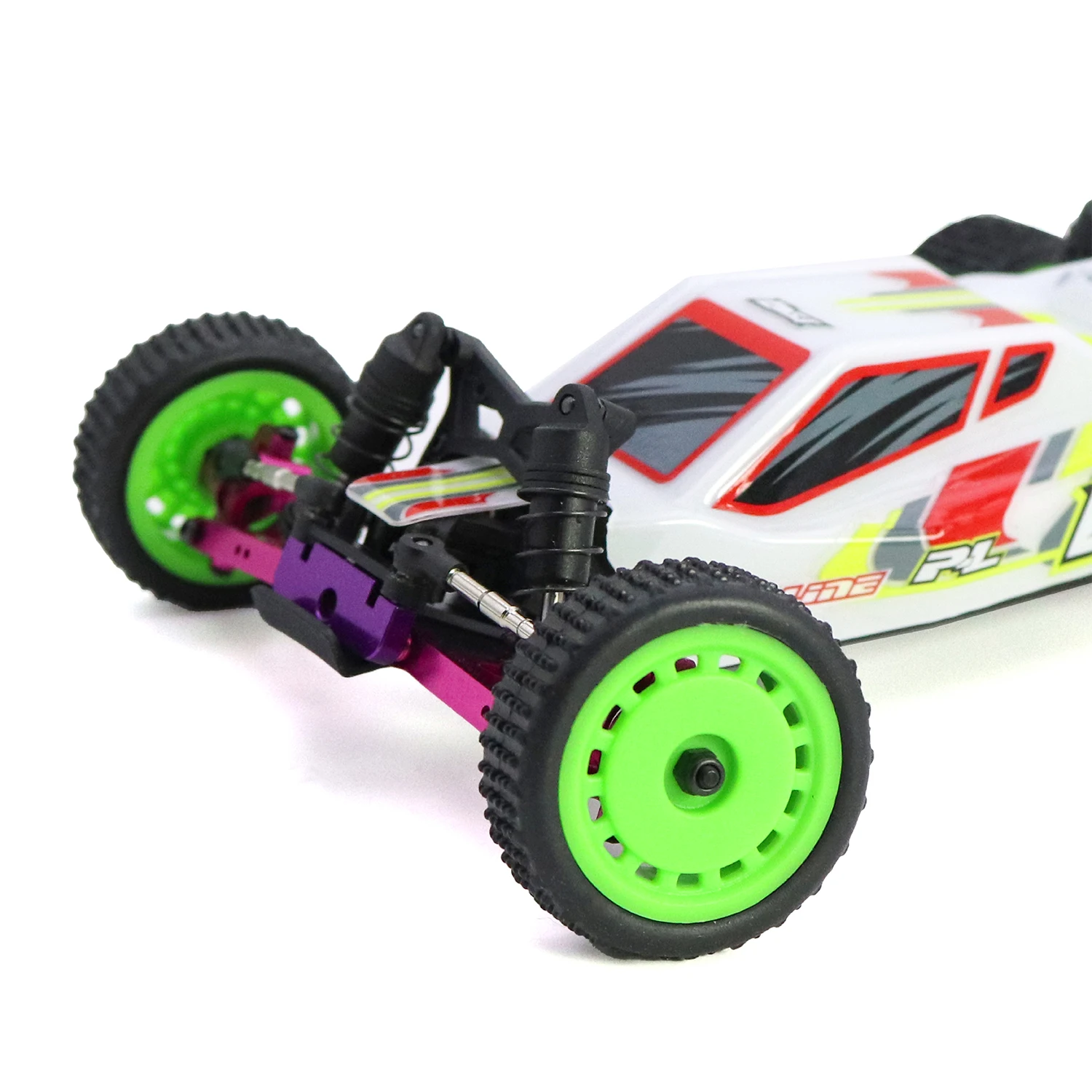 B1 Rubber Pre-mounted Pin Buggy Tires Wheels Rims Hub Tires for 1/24 Losi Micro-B 1/28 Losi Micro-T Wltoys 244016 Upgrade Part