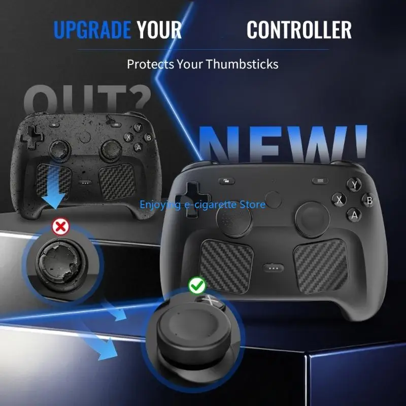 Tastenkappen Touchpad-Aufkleber für Steam Controller Ersatz-Schutzkappe Joystick-Abdeckungen Zurück Tastenfeld Einfache – Detail 5