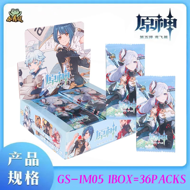 

New Genshin Impact Collectible 1M05 Cards Booster Box Rare SSR Anime Collectible Card Family Table Game Card Toy