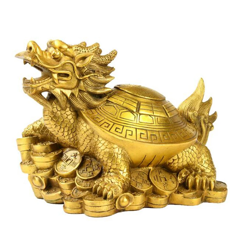 

Kaiyun Copper Dragon Turtle Decoration Bagua Mother Child Gold Money Turtle Zhaocai Office Home Crafts