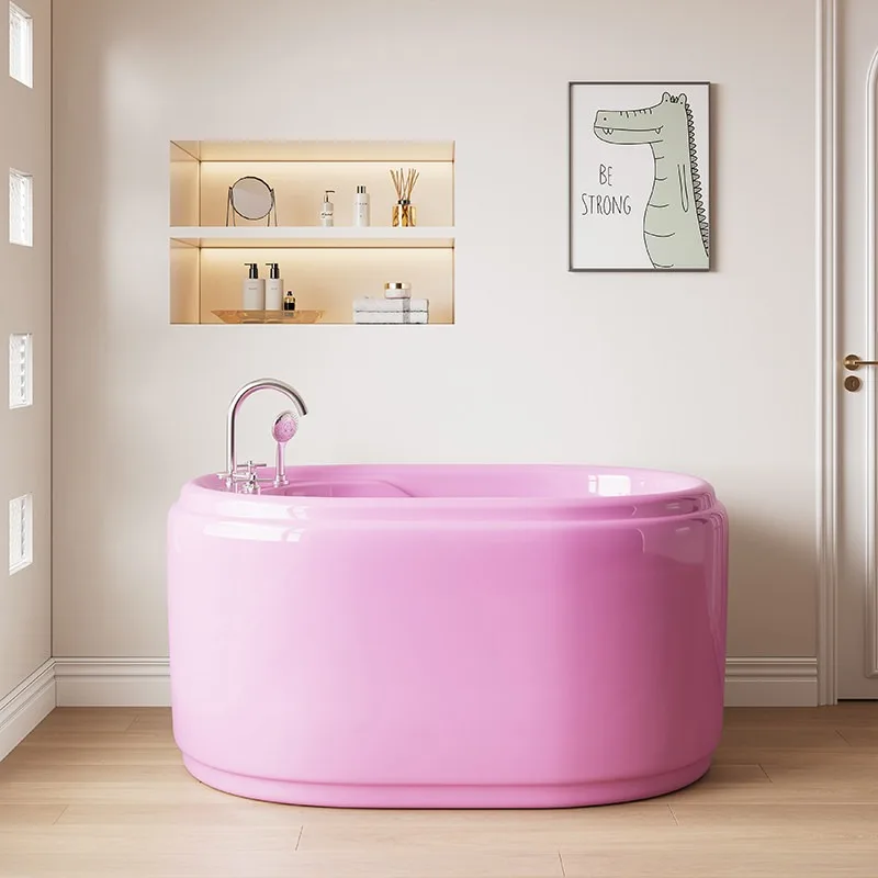 Household small cute colored acrylic bath small bathtub