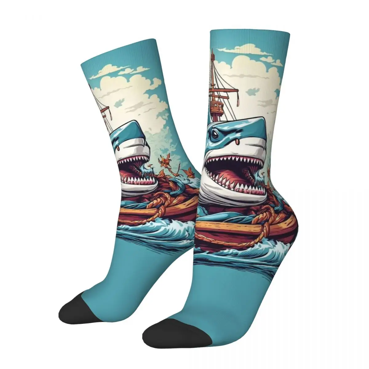 Calcetines coloridos con estampado 3D de peces tropicales para hombre y mujer, medias divertidas de estilo callejero, Hip Hop, Unisex