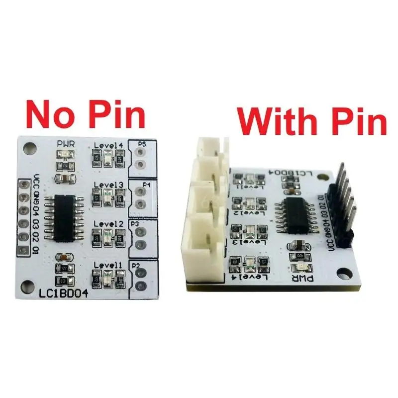 High Precise Liquid Level Sensor Controller Modules with 4Digit Display with/without Pin Connector for Fluid Monitoring