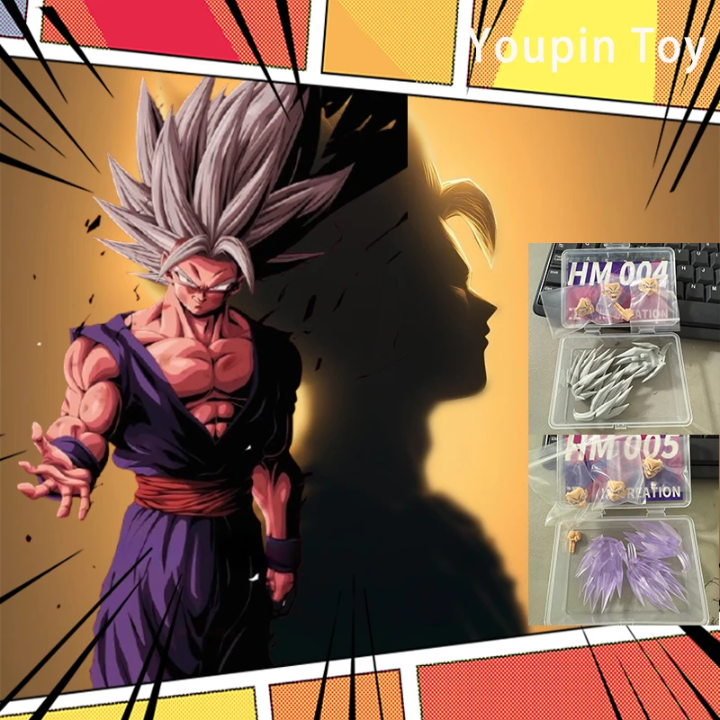 

In Stock Dragon Ball Hm Beast Gofan Gotcha Head Carving 004 Solid Gray Resin Soft Head Hm005 Transparent Toy Accessories