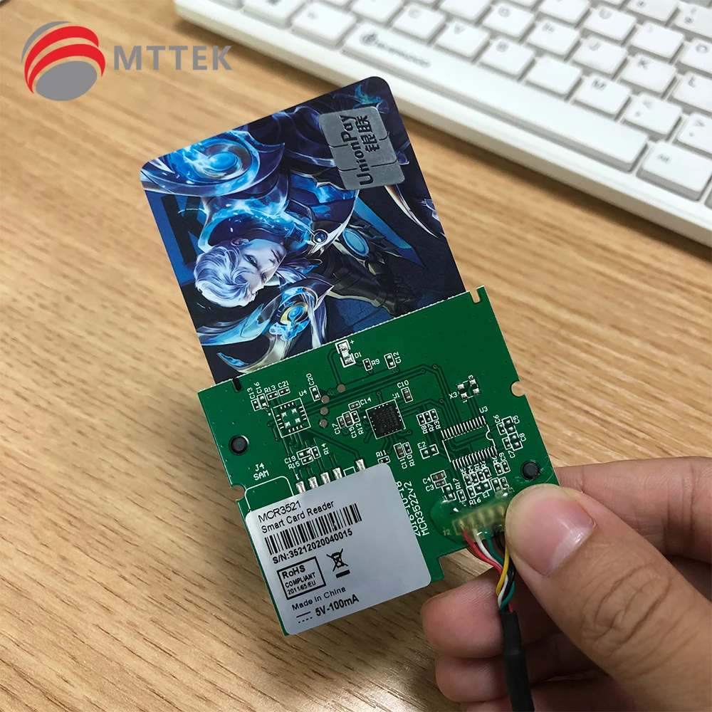 Модуль считывания смарт-карт USB MCR3521-M, PC/SC ISO7816, идеально подходит для устройства чтения водительских карт, считывателя CAC, считывателя