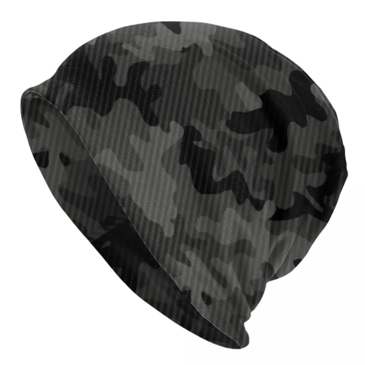 Custom Carbon Camo Beanie Cap Unisex Warm Bonnet Homme Knit Hats Street Outdoor Army Military Camouflage Skullies Beanies Hats