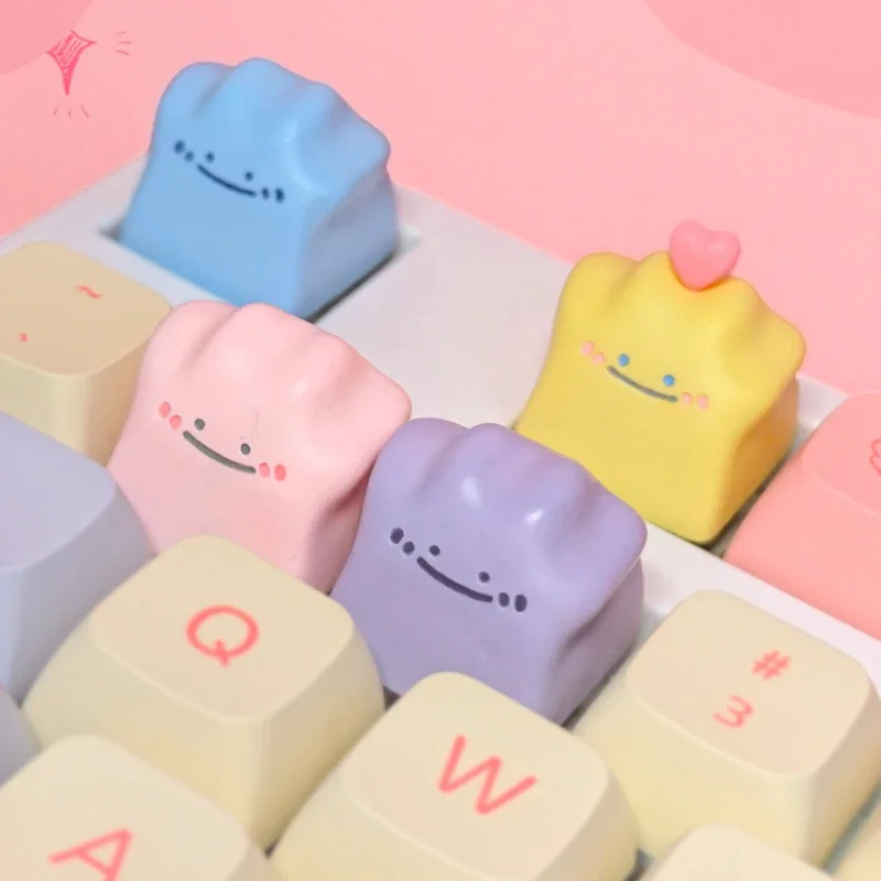 Keycaps Resin Keyboard DIY Handmade Custom Cartoon KeyCaps for Mechanical Keyboard Accessories Gift